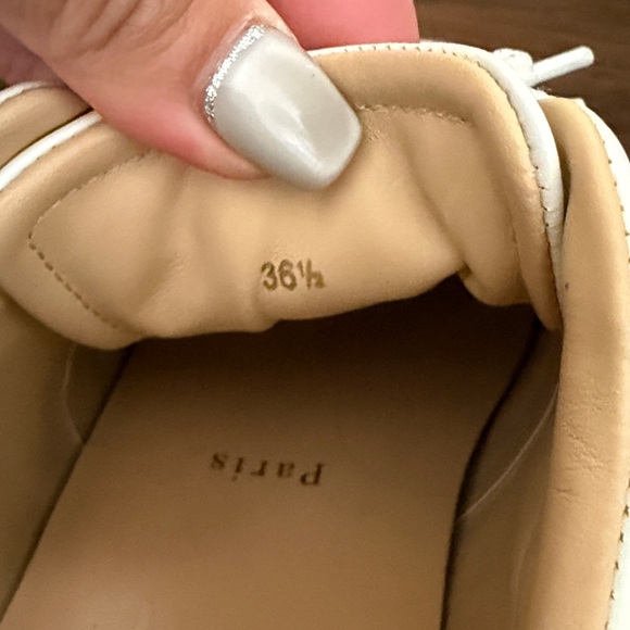 Christian Louboutin White Leather Sneakers with Red Zigzag Sole - Picture 5 of 6